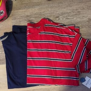 Arizona Jean Company Red & Navy Striped Short Sleeve Tee - Kids